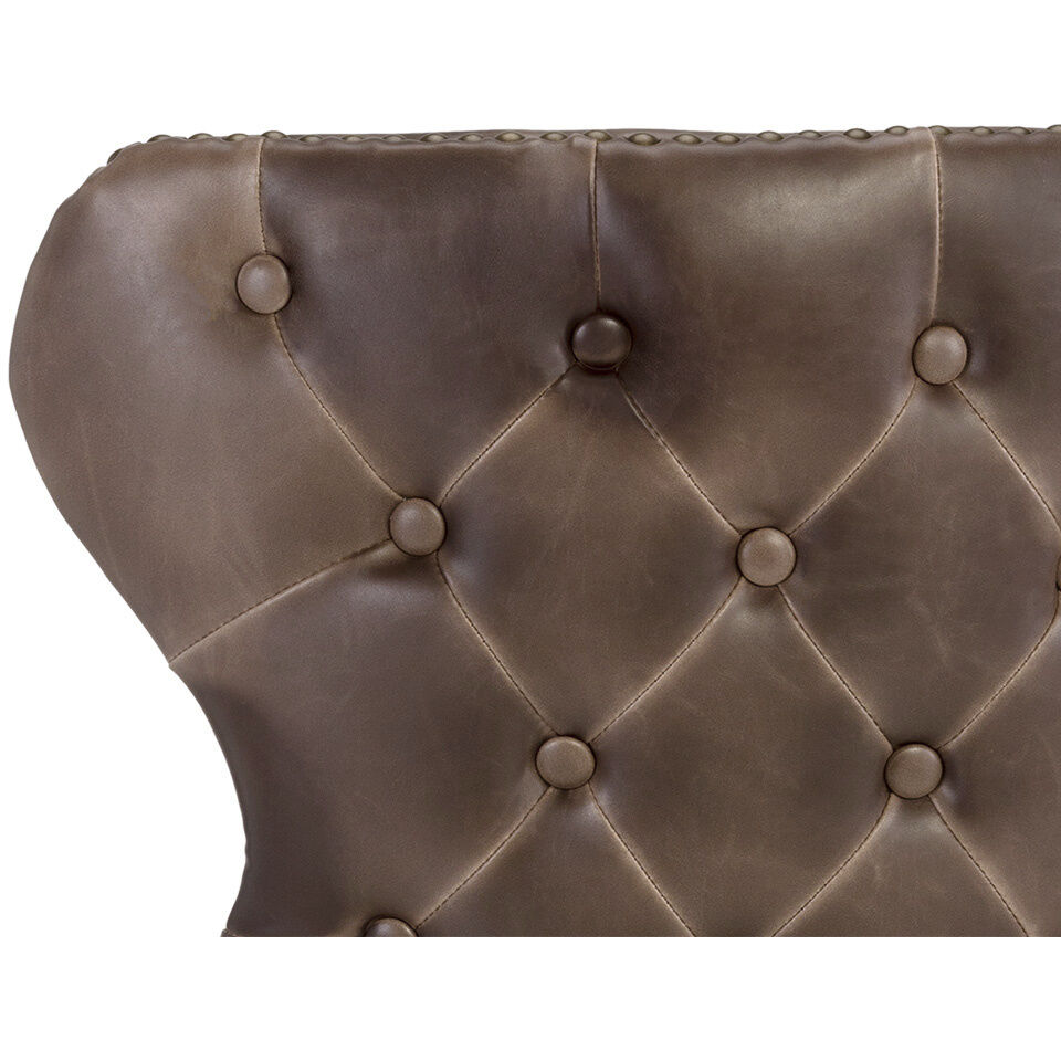 Ariana 38.75 inch Havana Dark Brown Swivel Counter Stool, Swivel